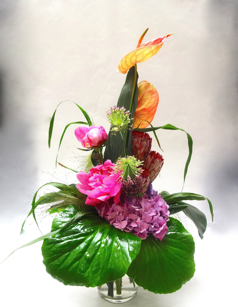 Variationsbuket/ med Anthurium