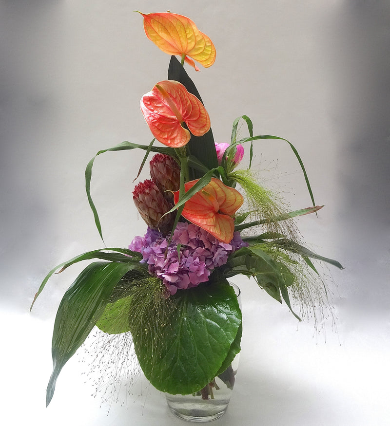 Variationsbuket/ med Anthurium