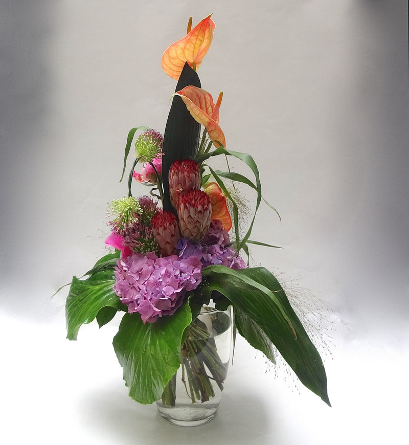 Variationsbuket/ med Anthurium