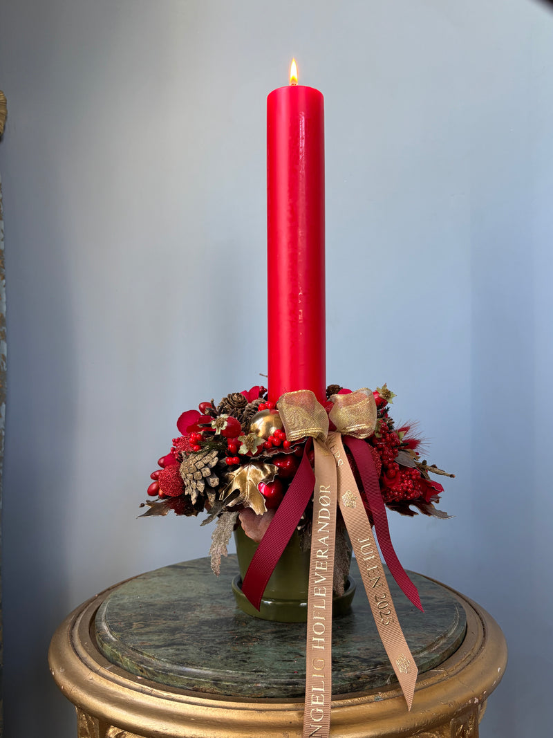 Dekoration med kalenderlys eller bloklys