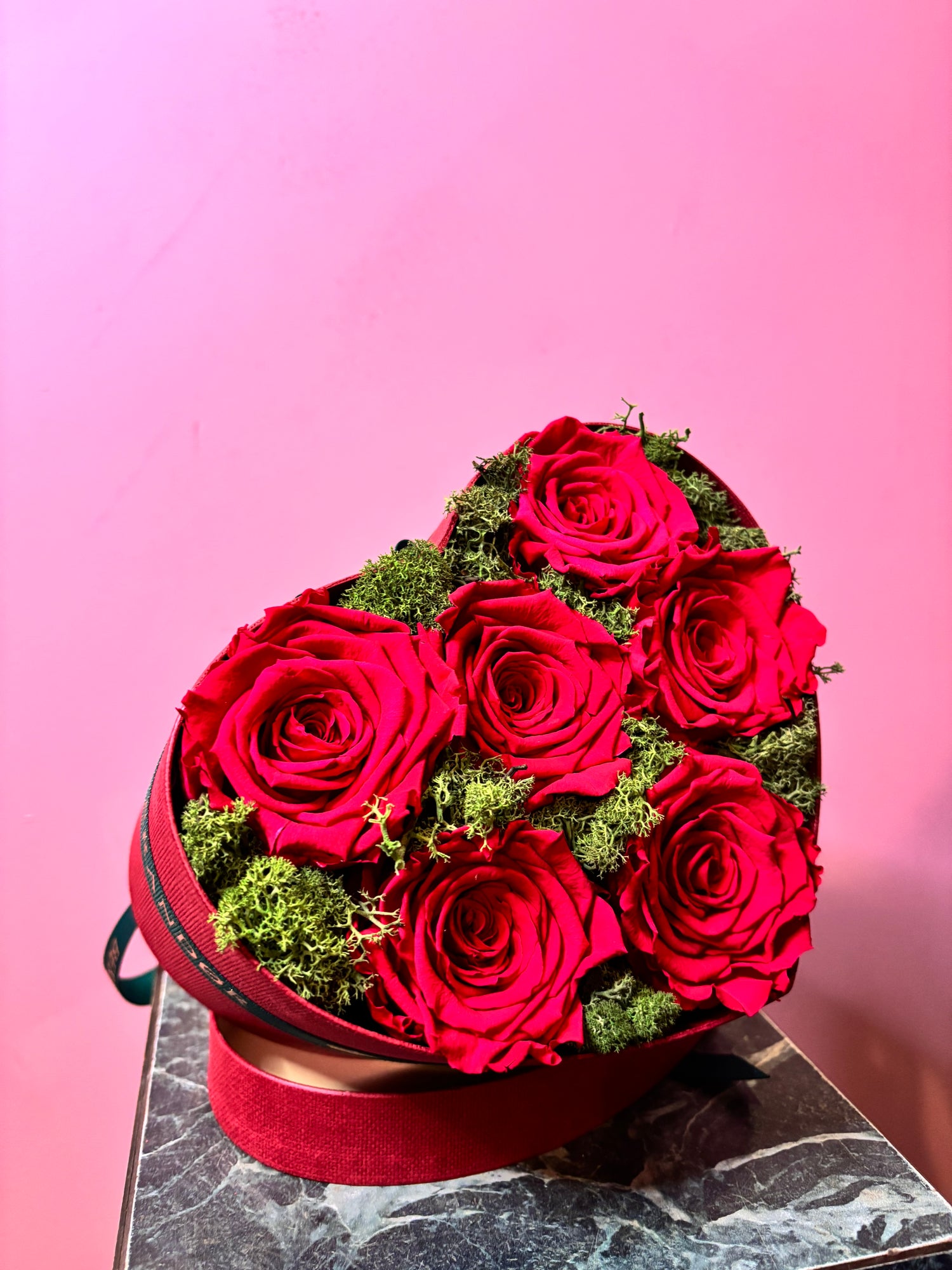 Lille hjerte æske /Konserveret rose