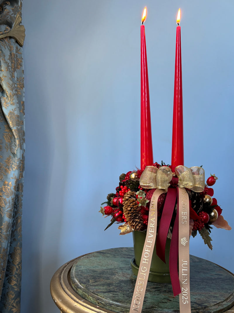 Lysdekoration med 2 lys